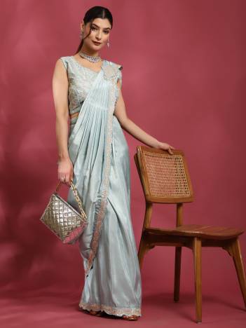 Dn 243 By Amoha Designer Partywear Saree Collection